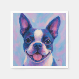 Guardanapo De Papel Boston Terrier Tea Party Napkins