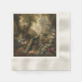 Guardanapo De Papel Botânica: três pavões no jardim inglês