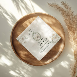 Guardanapo De Papel Botanical Gingham Silly Goose Baby Shower