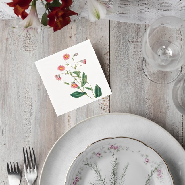 Guardanapo De Papel Botanical Wedding Cocktail Napkin (Criador carregado)