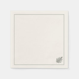 Guardanapo De Papel Botânico Sempre Verde Minimalista | Neutro Rústico