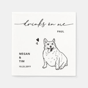 Guardanapo De Papel Botas Bebidas em Mim Casamento de Cachorro Welsh C