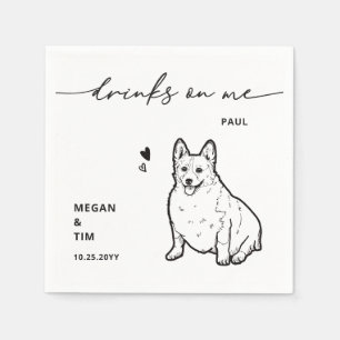 Guardanapo De Papel Botas Bebidas em Mim Casamento de Cachorro Welsh C