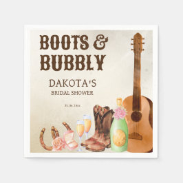 Guardanapo De Papel Botas e brunch de vaqueira de rodeio ocidental