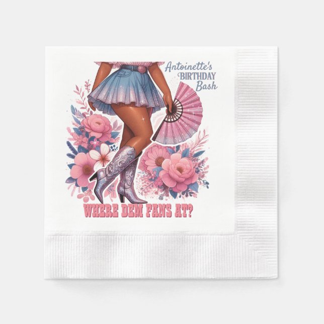 Guardanapo De Papel Botas no Chão Glamour Western Vaquera (Frente)