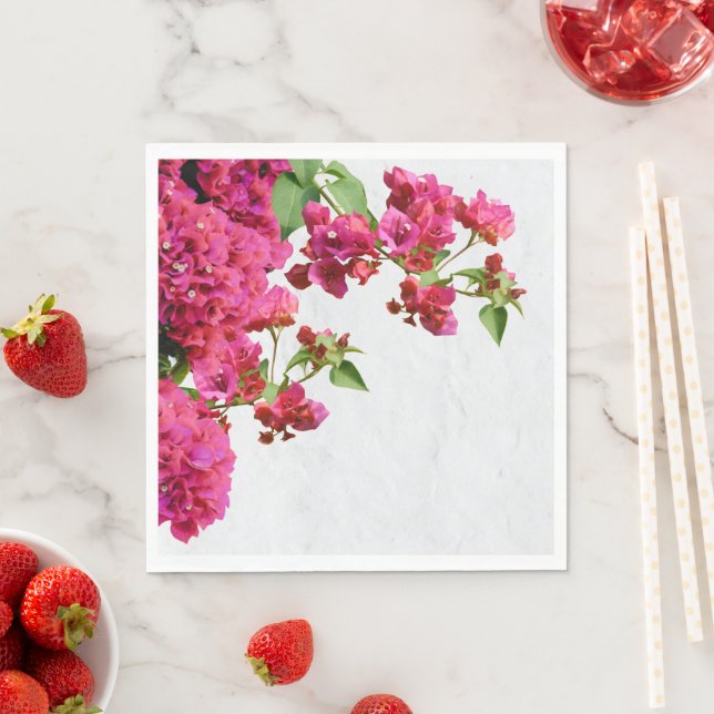 Guardanapo De Papel Bougainvillea Floral Mediterrânica (Insitu)