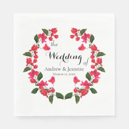 Guardanapo De Papel Bougainvillea Flower Weding Napkins