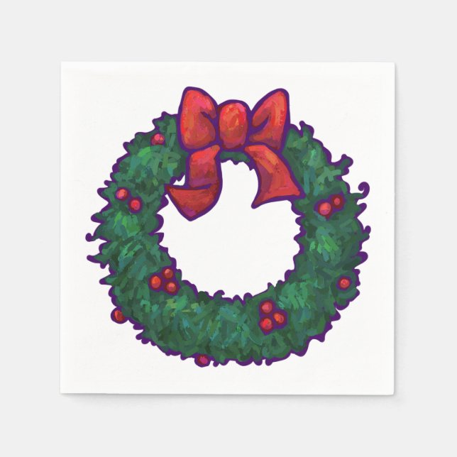 Guardanapo De Papel Boughs de Holly (Frente)