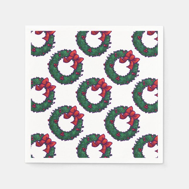 Guardanapo De Papel Boughs de Holly (Frente)