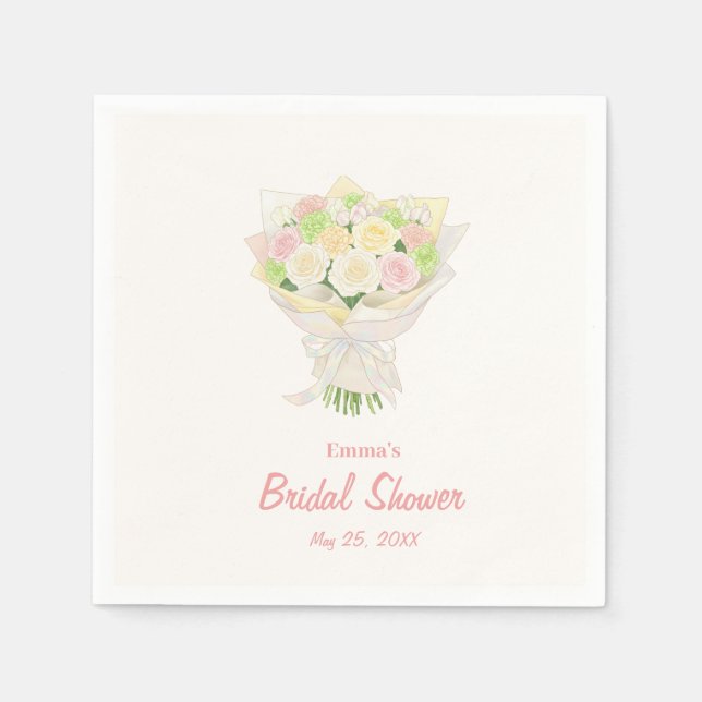 Guardanapo De Papel bouquet Bridal Shower (Frente)