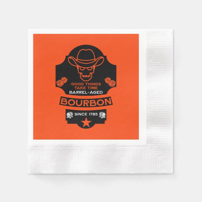 Guardanapo De Papel Bourbon Whiskey Art (Frente)