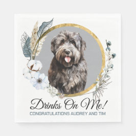 Guardanapo De Papel Bouvier des Flandres Wedding Napkins com Foto