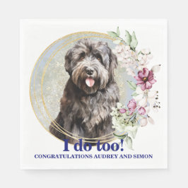 Guardanapo De Papel Bouvier des Flandres Wedding Napkins com Foto