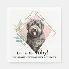 Guardanapo De Papel Bouvier des Flandres Wedding Napkins com Foto
