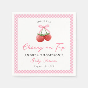 Guardanapo De Papel Bow Cheron Top Gingham Baby Shower