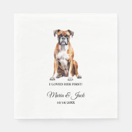 Guardanapo De Papel Boxer Dog Eu Amava Seu Primeiro Casamento