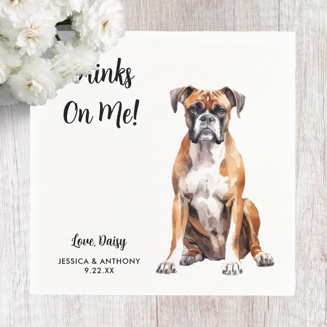 Guardanapo De Papel Boxer Dog Weding (Criador carregado)
