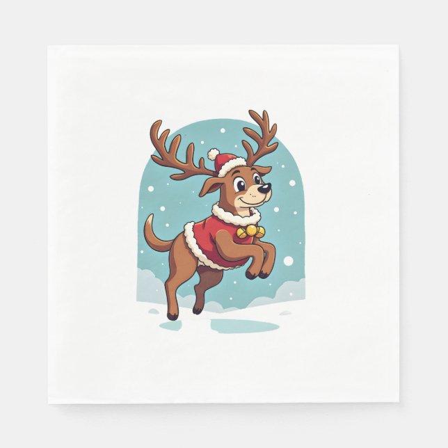 Guardanapo De Papel Boxer Reindeer Dash (Frente)