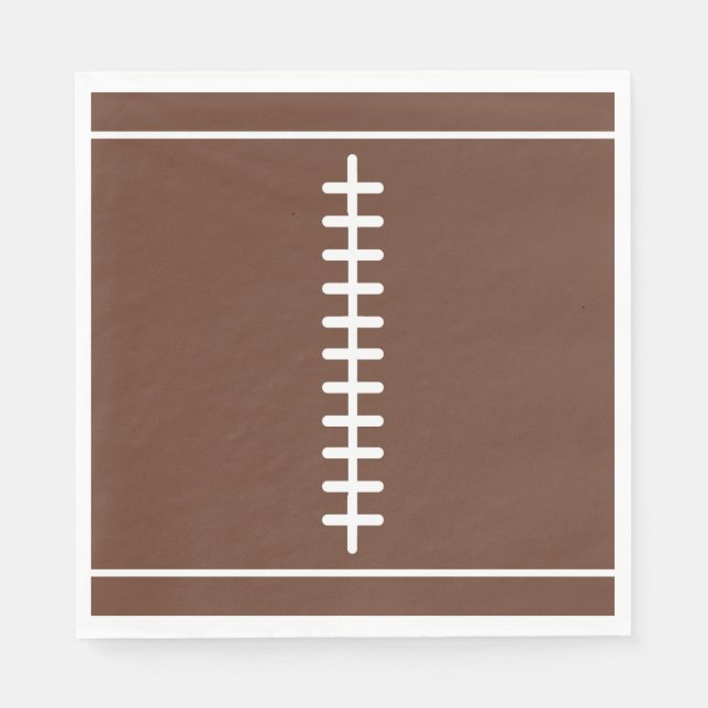 Guardanapo De Papel Boys Football Brown Sports Birthday (Frente)