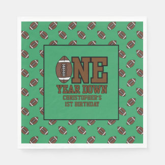 Guardanapo De Papel Boys Football First Year Down 1st Birthday Party