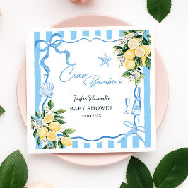 Guardanapo De Papel Boys Lemon Ciao Baby Italian Baby Shower