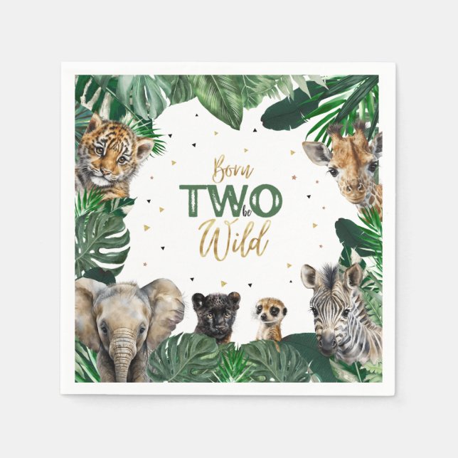 Guardanapo De Papel Boys Safari 2 Wild Birthday (Frente)