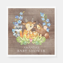 Guardanapo De Papel Boys Woodland Chá de fraldas Paper Napkins