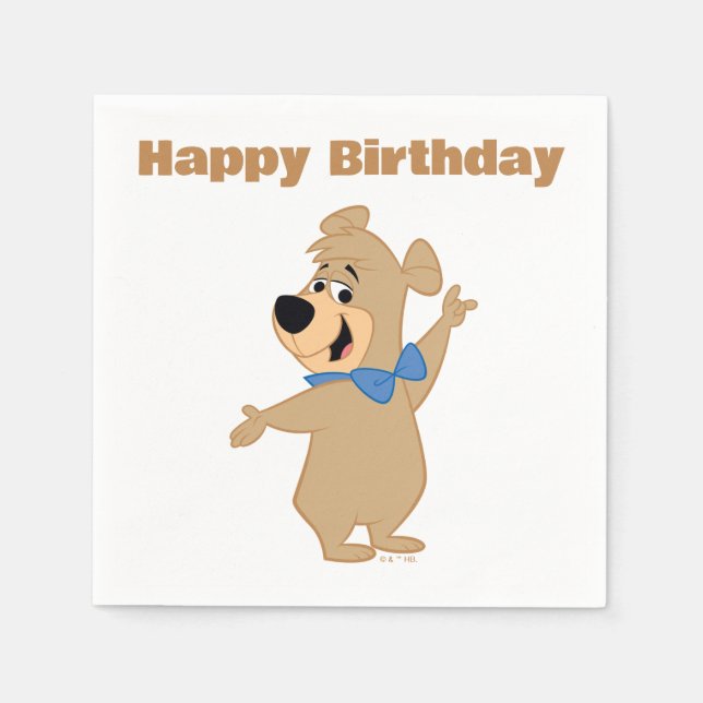 Guardanapo De Papel Braços com Urso Boo-Boo Amplos (Frente)