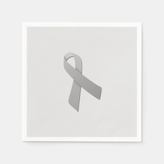 Guardanapo De Papel Brain Cancer Ribbon Napkins (Frente)