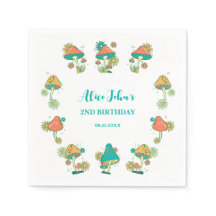 Branca de Groovy Psychedelic Mushroom Aniversário