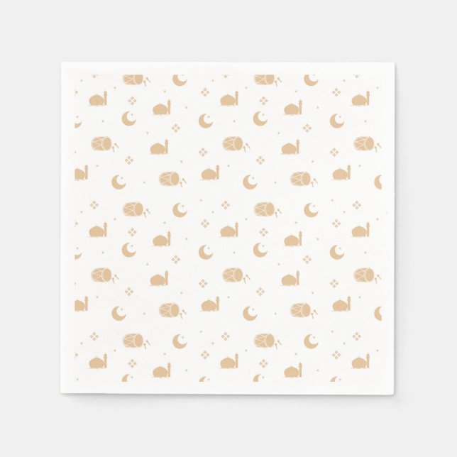 Guardanapo De Papel Branca Moderna - Ramadan e Eid Napkins (Frente)