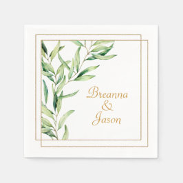 Guardanapo De Papel Branch de Oliveiras de Aquarela