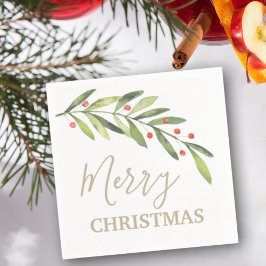 Guardanapo De Papel Branch e Berries Feliz Natal