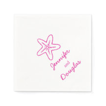 Guardanapo de papel branco cor-de-rosa, estrela do