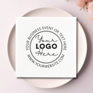 Guardanapo De Papel Branco do logotipo de empresa ou de evento comerci