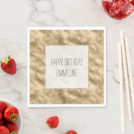 Guardanapo De Papel Branco Dourado Antiquado