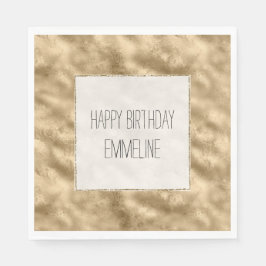 Guardanapo De Papel Branco Dourado Antiquado