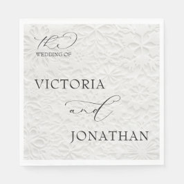 Guardanapo De Papel Branco e preto - Elegante simples