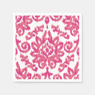 Guardanapo De Papel Branco feminino étnico lunático de Ikat Boho &