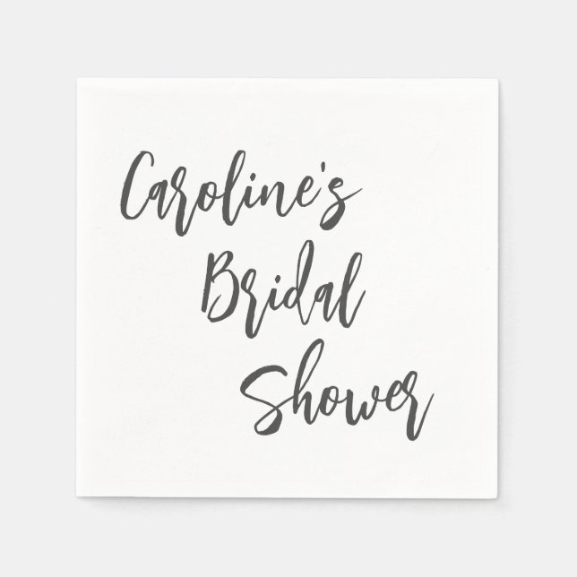 Guardanapo De Papel Branco Personalizado do Chá de panela de Script Mo (Frente)