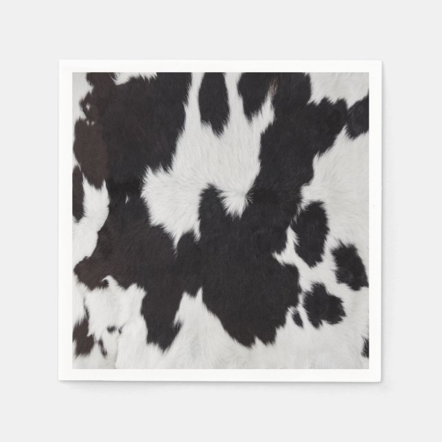 Guardanapo De Papel branco preto de vaca (Frente)
