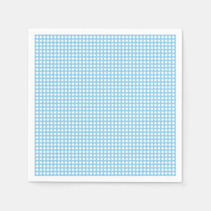 Guardanapo De Papel Branco sobre Bebê Azul Pequeno Horiz. Bolinhas Pap