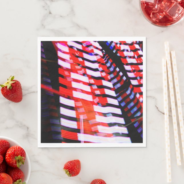 Guardanapo De Papel Branco vermelho e azul (Insitu)