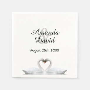 Guardanapo De Papel Brancos apaixonados por nomes casamento