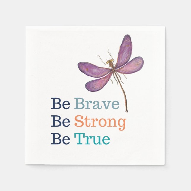 Guardanapo De Papel Brave Strong True Dragonfly (Frente)