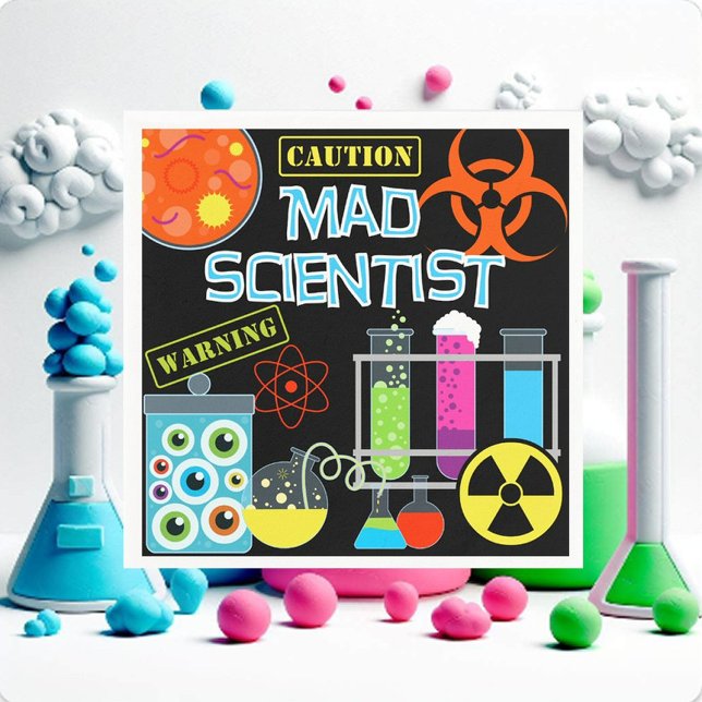 Guardanapo De Papel Bravo Cientista Aniversário Papel Napkins (Criador carregado)