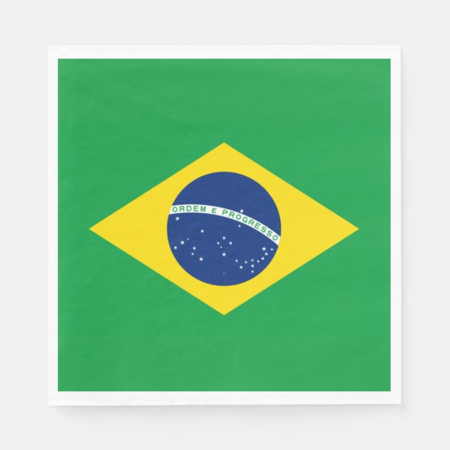 Guardanapo De Papel Brazil Flag World Cup 2026 Football Brasil Soccer (Frente)