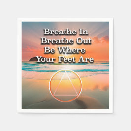 Guardanapo De Papel Breathe In Breathe Out Recovery Slogan Sunrise
