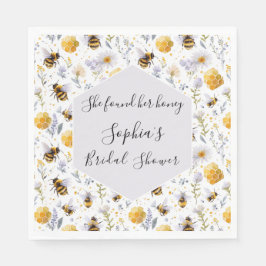 Guardanapo De Papel Bridal Shower She's Found Her Honey Bees Floral