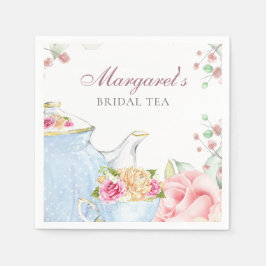 Guardanapo De Papel Bridal Tea Party Personalizada Floral